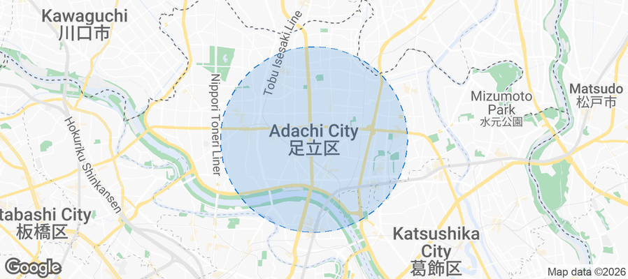 Adachi Airbnb map